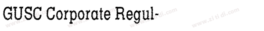 GUSC Corporate Regul字体转换